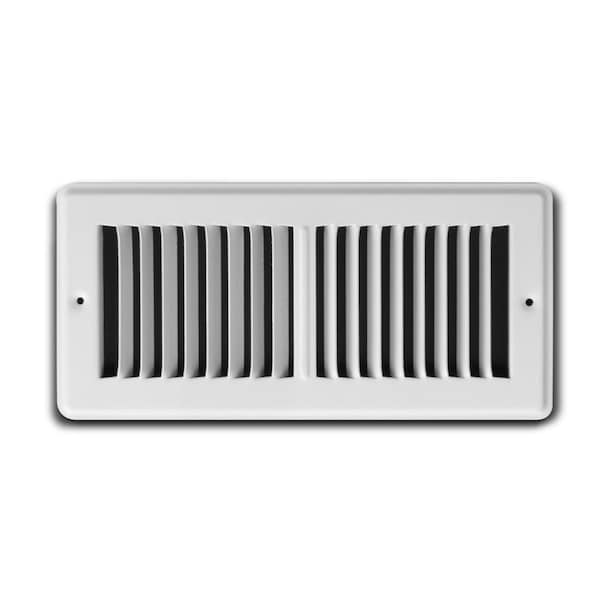 Tru Aire 14 in. H X 2 in. W 2-Way Powder Coat White Steel Floor Grille C150 TSW 02X14 - main